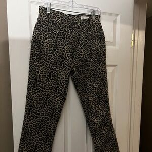 Zara leopard print jeans